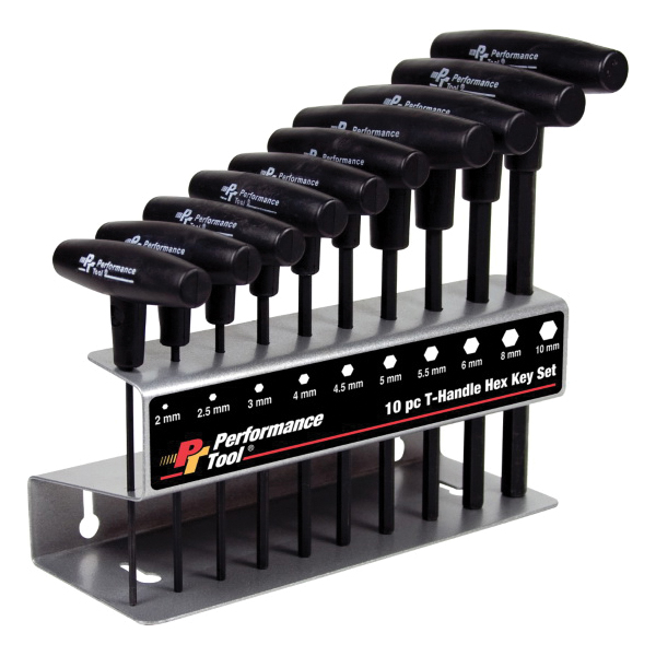 AIH | Wilmar™ W80275 Hex Key Set, 10 Pieces, 2 to 10 mm Hex, T
