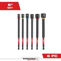6PC IMPACT 6"MAGNETIC NUT DRIVER SET