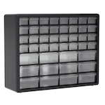 Akro-Mils 44 & 64 Drawer Storage Cabinets Combo - Red Plastic Parts Organizer