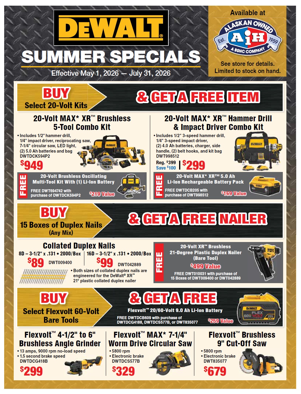 DeWALT Summer Specials