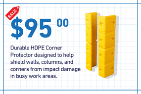 HDPE Corner Protectors for large shop corners at AIH