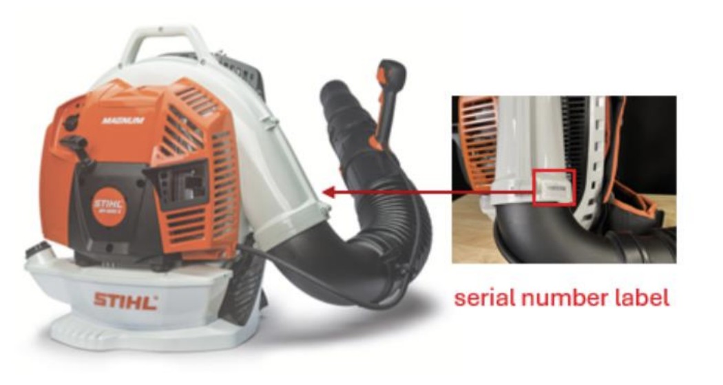 Stihl BR800 X Recall Serial Number