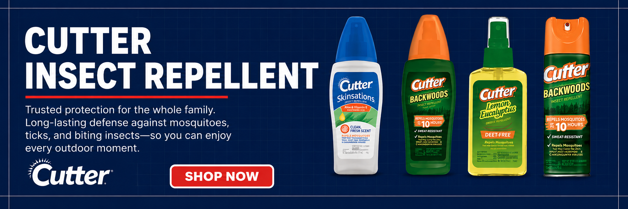 Cutter Bug Spray for your next outdoor adventure.