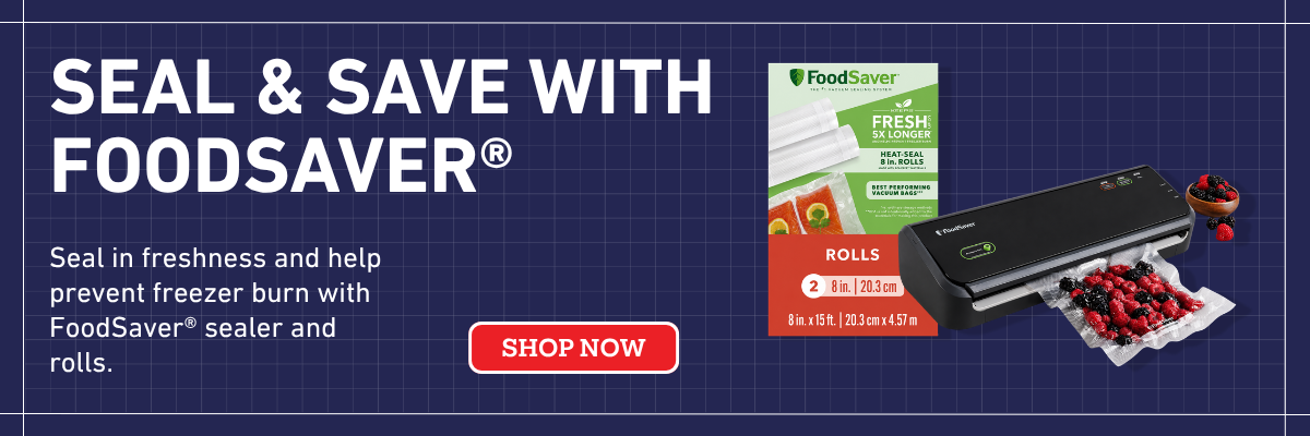Shop foodsaver sealer and bags. Preserve your fall harvest for the winter months.