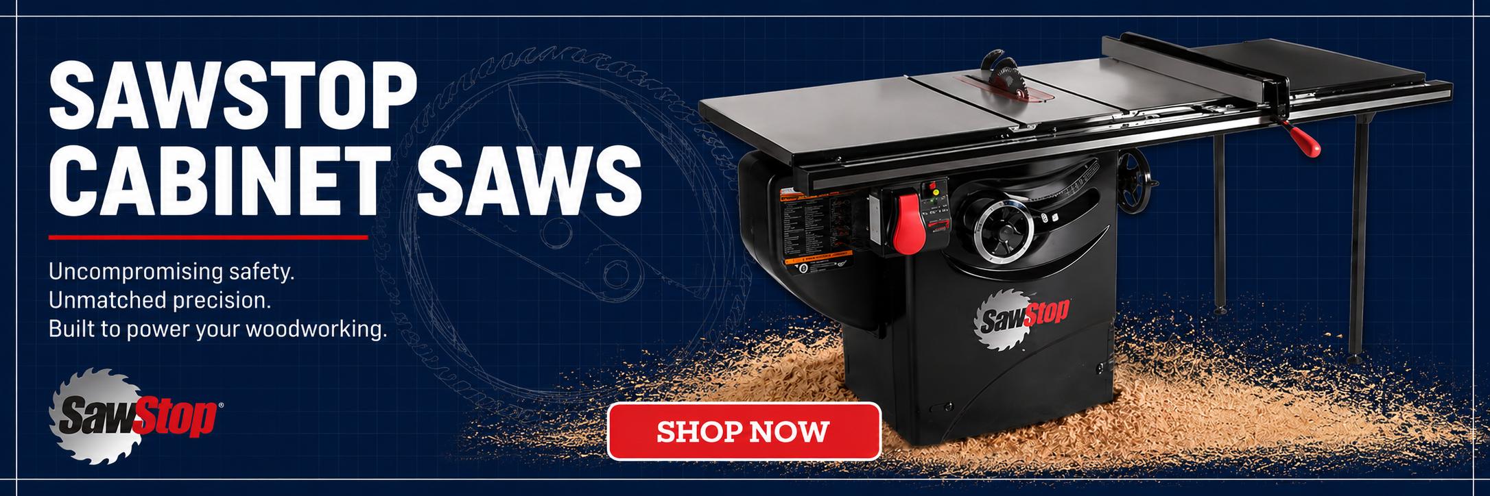 Earn up to $450 USD in SawStop Sotre Credit with Purchase of New cast Iron Table Saw