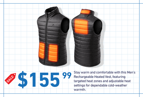 Shop Men's Rechargeable Heated Vest at AIH