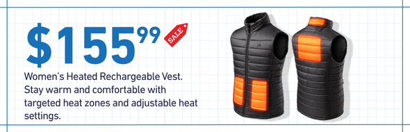 Shop Women's Rechargeable Heated Vest at AIH