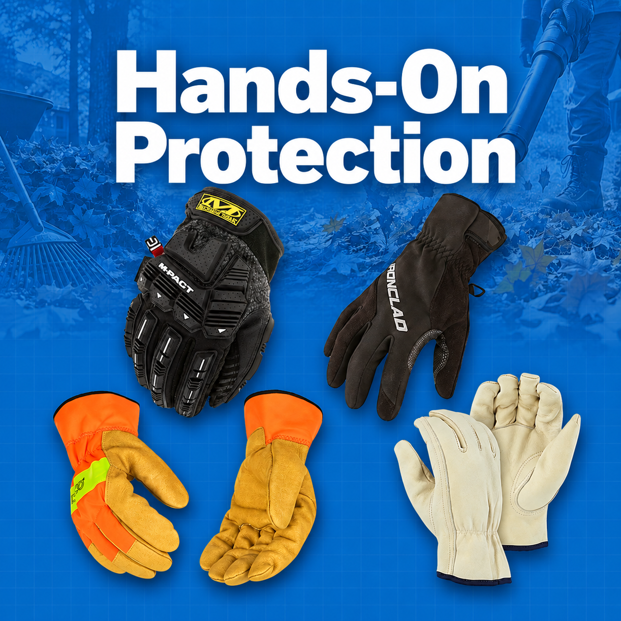 Shop hand protection gloves designed for comfort, durability, and safety across a variety of work environments.