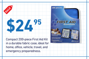 200 Piece All Purpose First Aid Kit with Soft Case