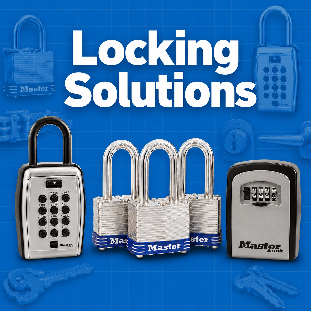 Shop locking solutions including padlocks and security locks designed to help protect tools, equipment, property, and valuables.