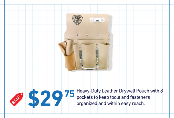 Heavy Duty Leather Drywall Pouch